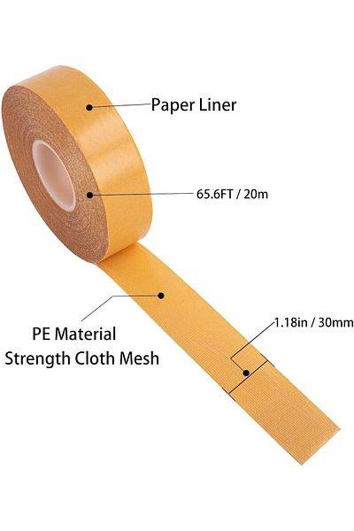 erorex Double Sided Carpet Tape 3Cm X 20M Versatile Clear Double Sided Tape Heavy Duty High Tack Rug Tape
