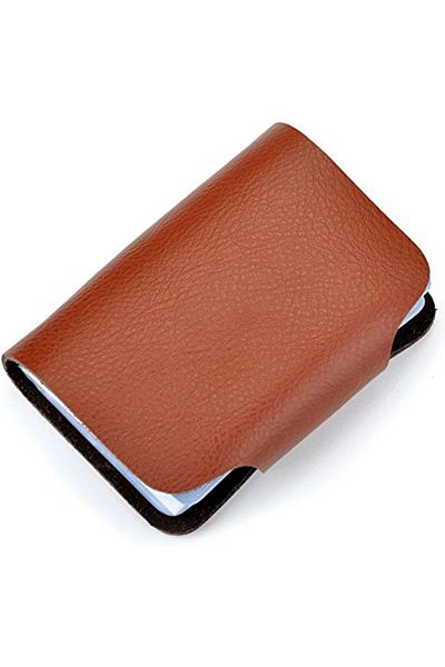 erorex Fashion Business Credit Card Holder Leather Strap Buckle Bank Card Wallet Bag 26 Card Case Id Holder
