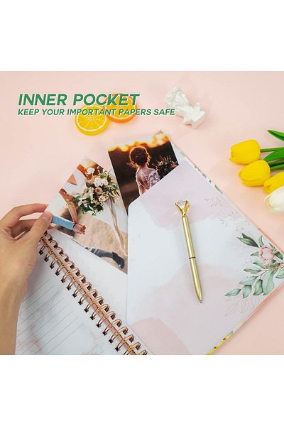 erorex Wedding Planner Book For The Bride Wedding Checklist And Budget Planner Hard Cover Bridal Planning