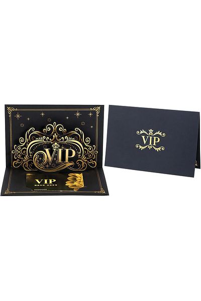 erorex Vip Design 3D Pop Up Card Greeting Card For Vip Card Gift Card With Envelope And Thank You Card