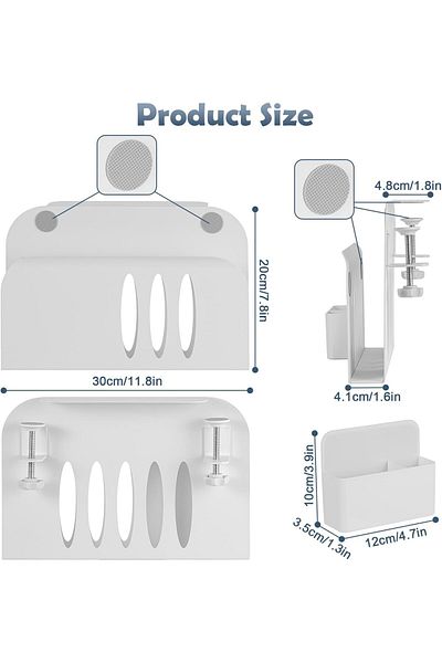erorex Under Desk Storage Steel Hanging Desk Organizer No Drill Under Desk Cable Management Tray Laptop