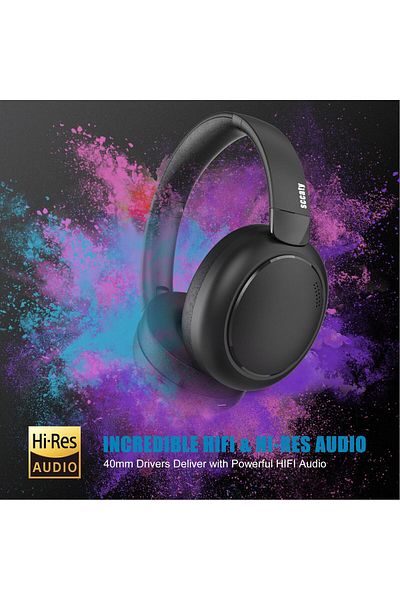 erorex Active Noise Canceling Headphones Wireless Headphones Bluetooth Headphones V5.3 Cvc 8.0 Mic 55H
