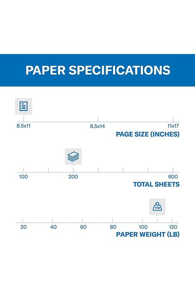 erorex White Cardstock 110 Lb 8.5 X 11 Colored Cardstock 1 Pack 200 Sheets Thick Card Stock Made In The