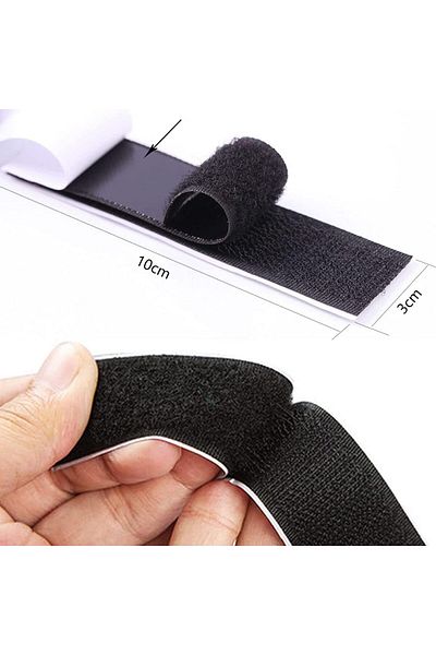 erorex 20 Pcs Hook And Loop Tape Strips With Adhesive Sticky Back Fastener Heavy Duty Double Side Mounting