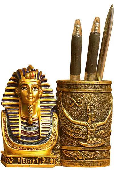 erorex Lily Ancient Egypt Pen Holder Egyptian Pencil Holder King Pharaoh Office Pen Cup Organizer For Desk