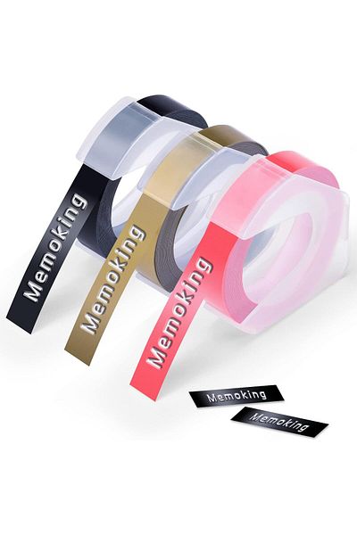 erorex Embossing Label Tape 3 8 Inch 9Mm Compatible With Phomemo Dymo Omega Dymo Junior Volengo Embossing