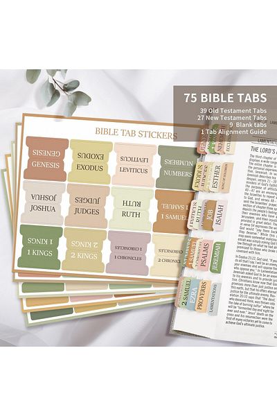 erorex Tabs For Women And Men Laminated Tabs For Study Large Print Neutral Tabs For Easy Navigation Boho