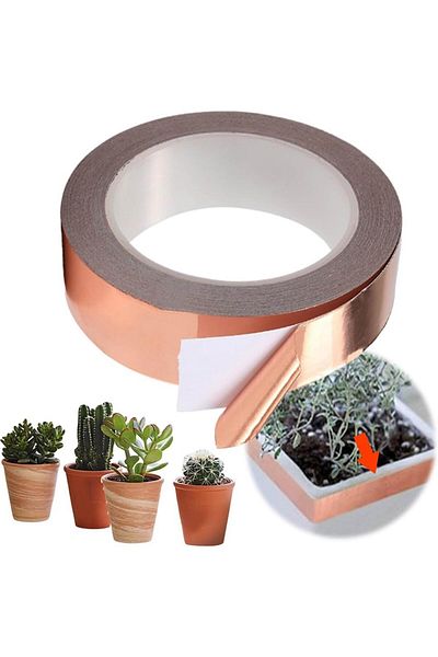 erorex Copper Tape Copper Foil Tape Snail Slug Repellent Tape Self Adhesive Slug Deterrent Barrier Copper