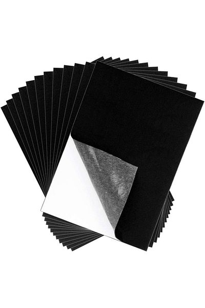 erorex Adhesive Black Felt Sheets For Jewelry Box And Drawer Liner Art And Craft Making 10 Pack 8.3X11.8In
