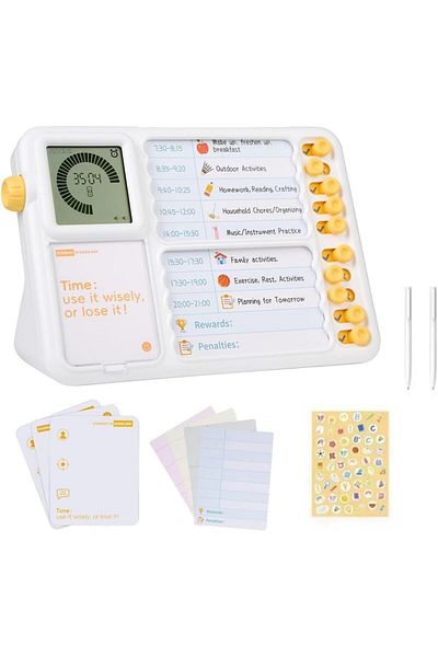 erorex Task Timer Planning Board With Visual Timer For Kids Daily Chore Board Checklist Intuitive