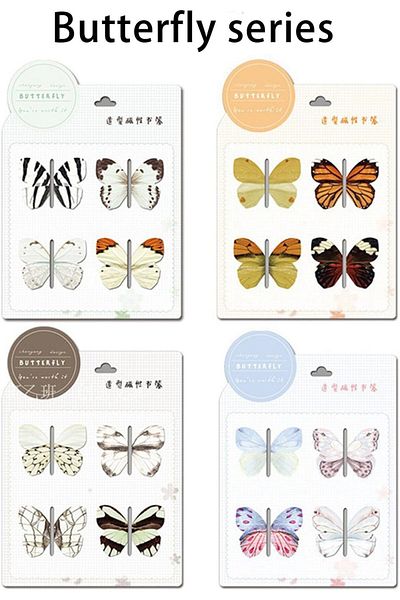 erorex 16 Pcs Bookmark Magnetic Page Clip，Butterfly Bookmark Magnetic Bookmarks For Women Men Book Lovers