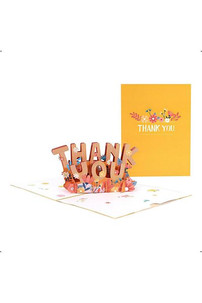erorex Thank You Pop Up Cards Pop Up Thank You Card With Envelopes 3D Greeting Card Is Suitable For