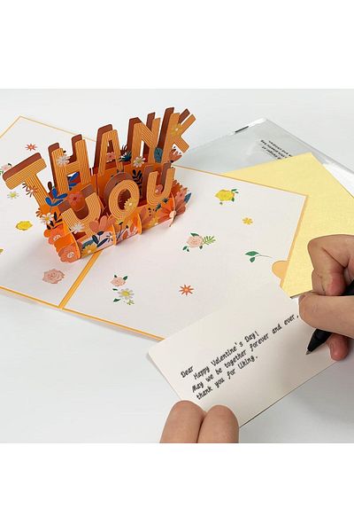 erorex Thank You Pop Up Card 3D Pop Up Greeting Card Thank You Birthday Card Valentine'S Day Card Mother'S
