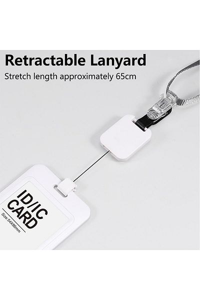 erorex 4 Piece Id Badge Card Holder Dual Purpose For Clipping And Hanging Adjustable Lanyard Sliding Cover