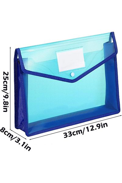 erorex A4 Plastic File Folders 4 Pack A4 Envelope Expanding File Wallet Waterproof File Plastic Document