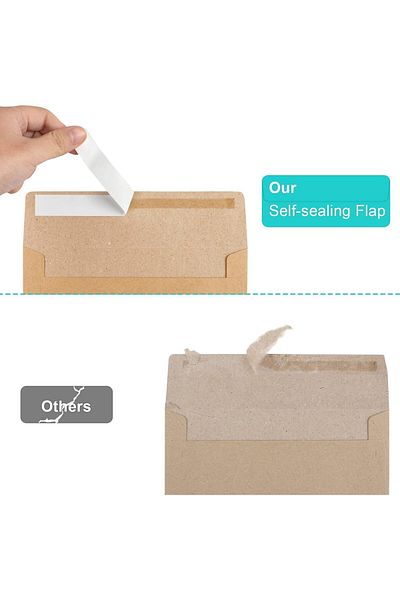 erorex 50Pcs Brown Kraft Envelopes 5X7 Envelopes For Invitations A7 Invitation Envelopes Card Envelopes