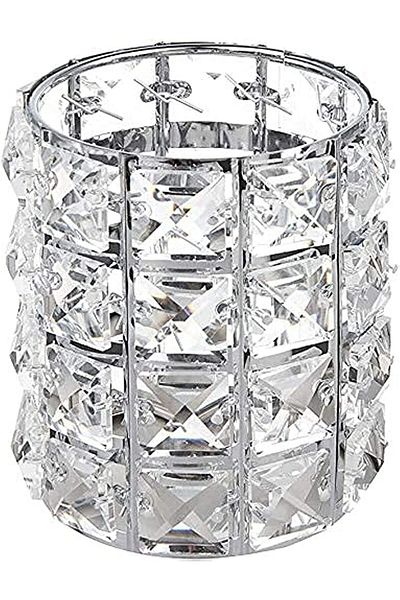 erorex Makeup Brush Holder Crystal Beads Pencil Holder Storage Organizer Container Gold