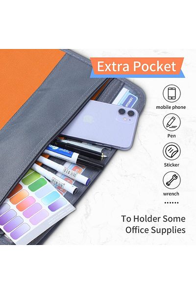 erorex File Organizer 13 Pockets A4 Document Organizer With 27Pcs Multicolor Labels Expanding File Folder