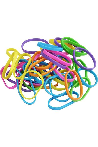 erorex Colorful Rubber Band Set 25 38 50Mm Reusable Elastic Stretch Bands With Strong Grip For Office Home