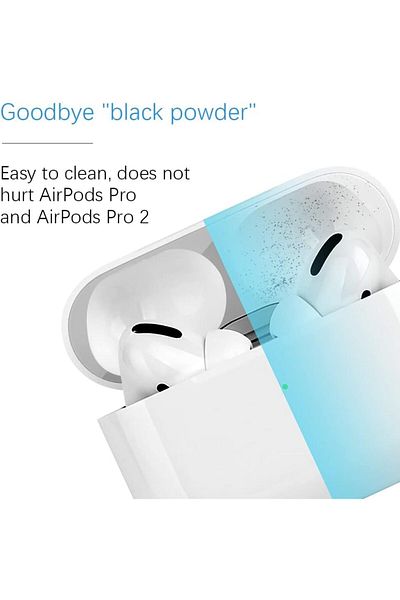 erorex جراب متوافق مع Airpods Pro، جراب واقٍ شفاف ناعم من مادة TPU مقاوم للخدش والسقوط