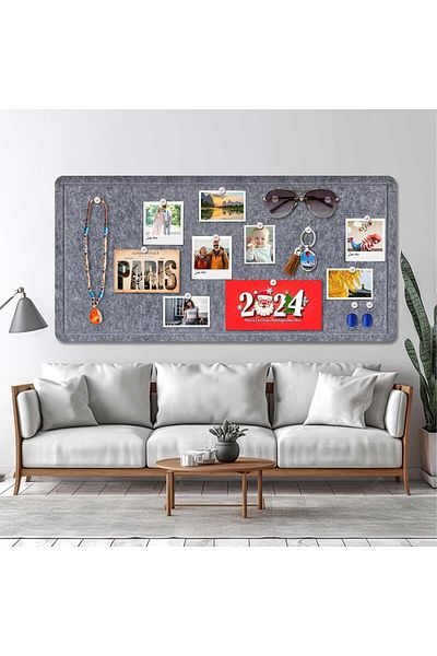 erorex Foldable Large Felt Bulletin Board Folding Cork Board Alternative For Schedules Decorative Picture