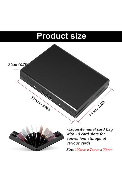 erorex Rfid Credit Card Holder Protector Stainless Steel Credit Card Wallet Metal Credit Card Wallet