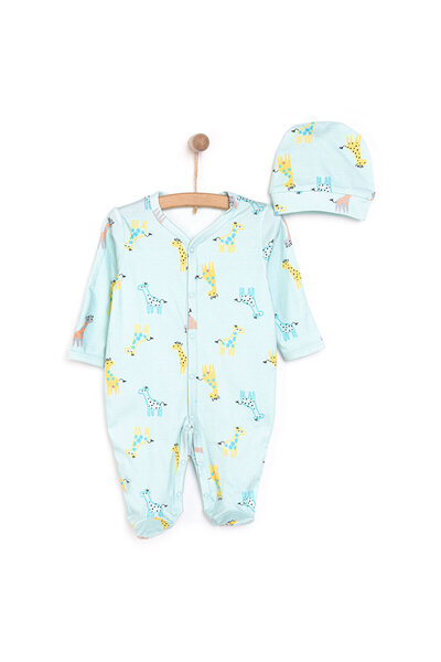 ebebek Hello Baby HelloBaby Kız Bebek Yenidoğan Tulum Şapka %100 Pamuk Zürafa...