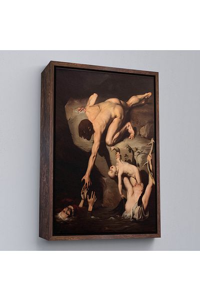 Harita Sepeti Pictură din 1826, cu cadru alb, pe care Joseph-Désiré Court a pictat Tufanul lui Noe