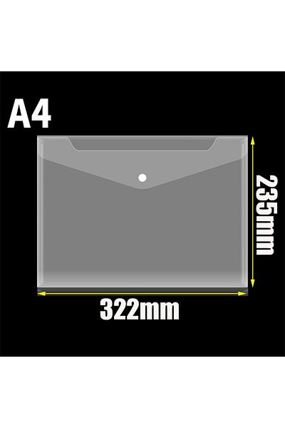 erorex Plastic Poly Envelopes 6 Pack Transparent A4 Folder Waterproof Clear File Bags Document Organizers