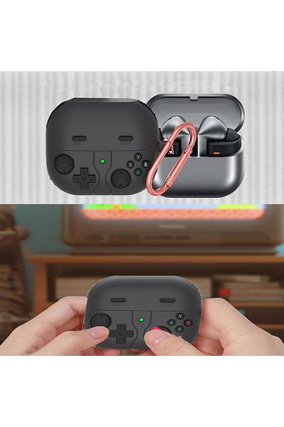 erorex Silicone Case For Galaxy Buds 3 Pro 2024 Shockproof Protective Cover With Carabiner Compatible With