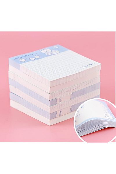 erorex 4Pcs Sticky Notes Sticky Notes Sticky Notes 3.1X3.1 Inches Fresh Bear Series Self Adhesive Sticky