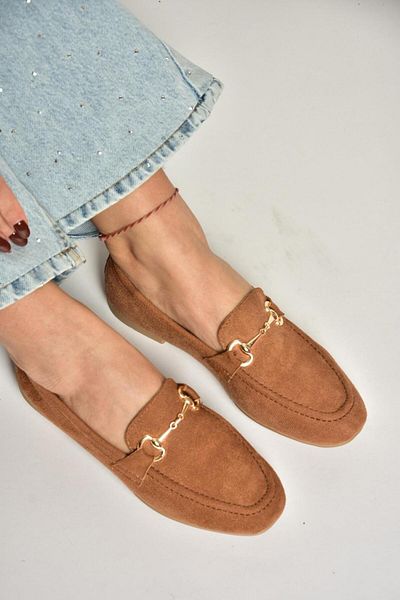 Fox Shoes U 670674302   Balerini de damă din piele intoarsa maro
