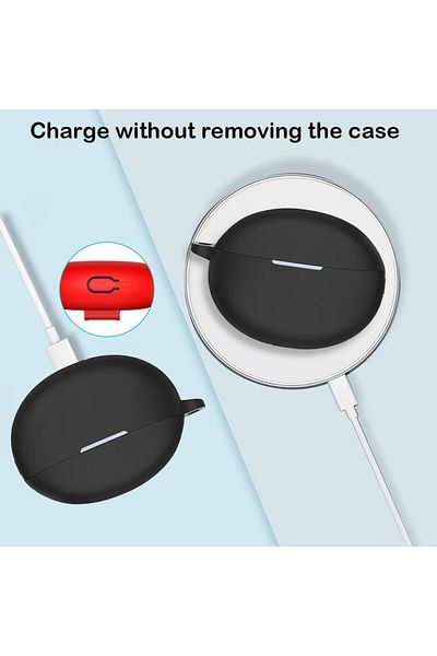 erorex Protective Case With Anti Lost Keychain Silicone Shockproof Cover Compatible With Oneplus Buds Pro 2