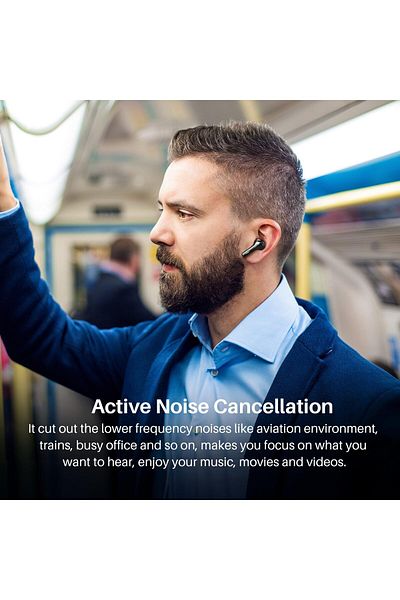 erorex Nc7 All Function Hybrid Active Noise Canceling Wireless Earbuds Bluetooth 5.3 Headphones With Ultra