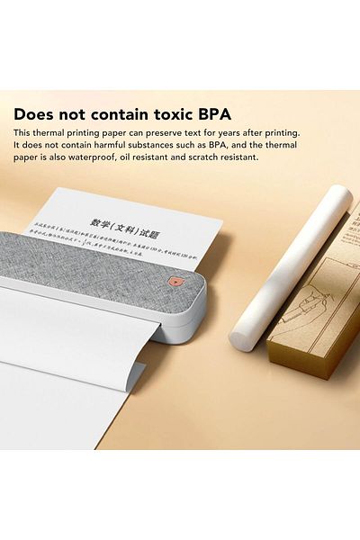 erorex 2 Roll A4 Thermal Printer Paper Jamless Design White Thermal Paper 210Xdia 30Mm Refill Print Paper