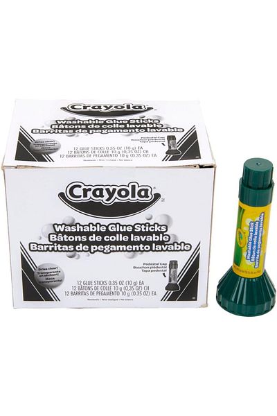 erorex Glue Sticks Box Of 12 Craft Glue School Supplies Clear 0.29 Oz