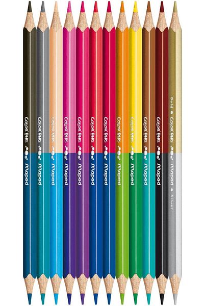 erorex Triangular Duo Tip Colored Pencils Assorted Colors Pack Of 12 829600Zv