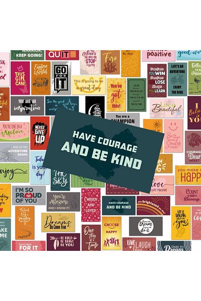 erorex 110 Pcs Motivational Quote Note Cards Encouragement Greeting Cards Affirmation Cards With