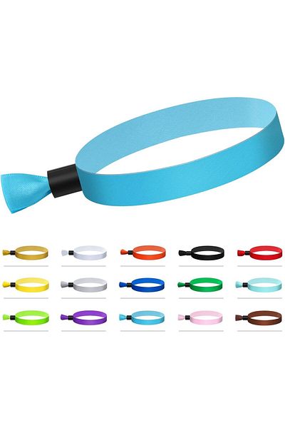 erorex 100 Pcs Cloth Event Wristband Disposable Wristbands For Events Colored Wristbands Events For
