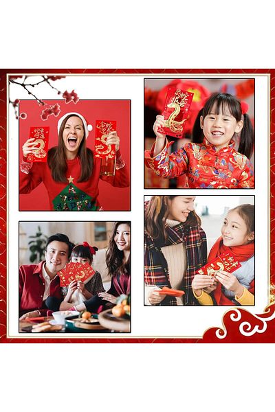 erorex 30Pcs Red Envelopes 2025 Year Of The Snake Chinese New Year Party Favors Lunar New Year Gift Giving