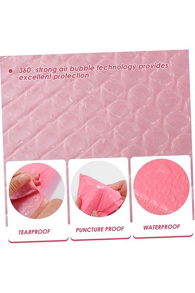 erorex Bubble Envelopes 100Pcs Clothes Jewelry Packaging Bags 17X11Cm Pink Bubble Mailers Padded Envelopes