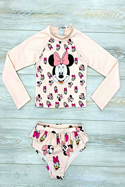 DeKuBaby Yeni Sezon Desenli Güneş Korumalı Uzun Kol Crop Üst Mini Etek Altı F...