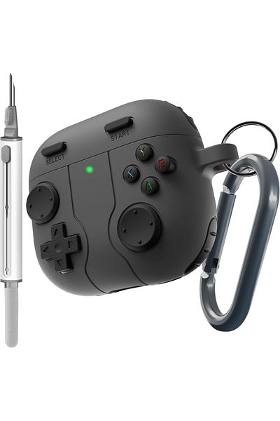 erorex حافظة قفل لسماعات Airpods 4، غطاء قوي مقاوم للصدمات، حافظة عسكرية من مادة TPU مع سلسلة مفاتيح