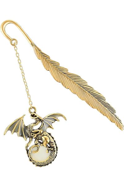 erorex Metal Bookmark Book Marks For Reading With Cool Golden Dragon Fantasy Bookmark With Sturdy Material