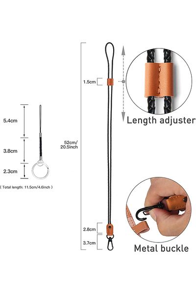 erorex Badge Lanyards Pu Leather Id Badge Lanyard Necklace With Id Holder Clip Adjustable Neck Lanyard