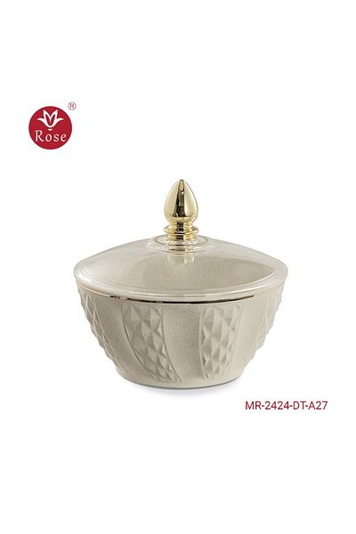 Rose 2424 Date bowl with rose lid (6.5*12) cm
