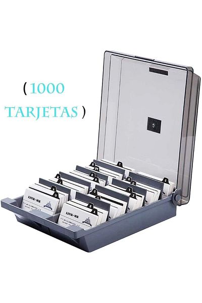 erorex 1000 Capacity Card Holder Business Card Storage Box Desktop Card Organizer Card Box With Dividers