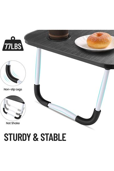 erorex Lap Desk Foldable Laptop Table For Bed Portable Bed Desk For Laptop With Cup Holder Laptop Desk Bed