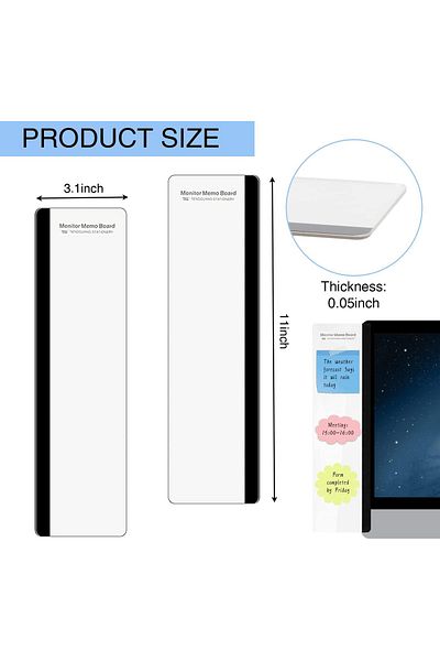 erorex Monitor Memo Board Multifunction Computer Monitor Memo Board Transparent Monitor Side Panel