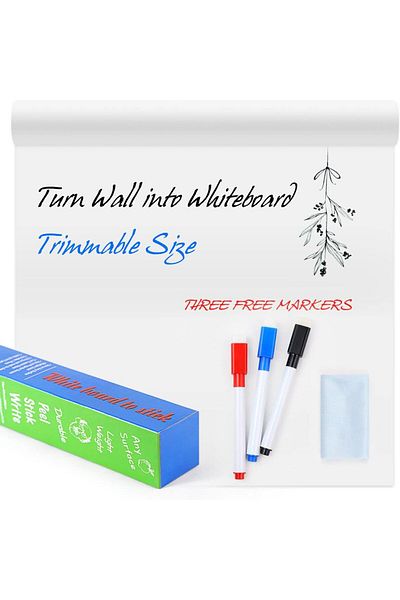 erorex Dry Erase Whiteboard Sticker Wall Decal Self Adhesive White Board Peel Stick Paper For School